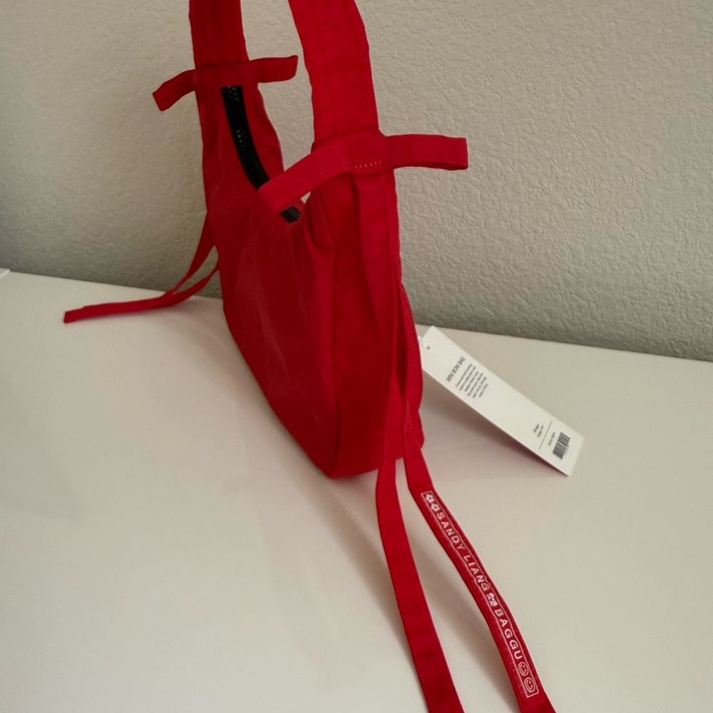 NWT Baggu Sandy Liang Mini Bow Bag Candy Apple - Picture 5 of 6
